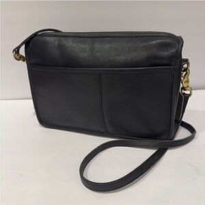 COACH Vintage Glove tanned Leather Companion Crossbody Bag in Black